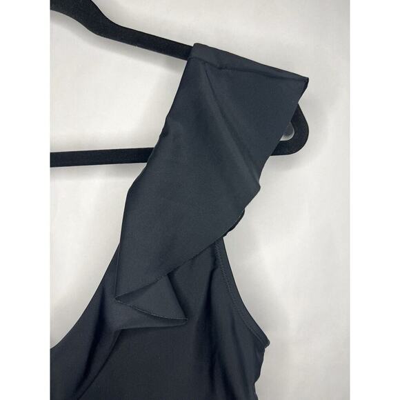 Old Navy Women’s Black Ruffle Sleeve One Piece Swimsuit Size L - Picture 3 of 11